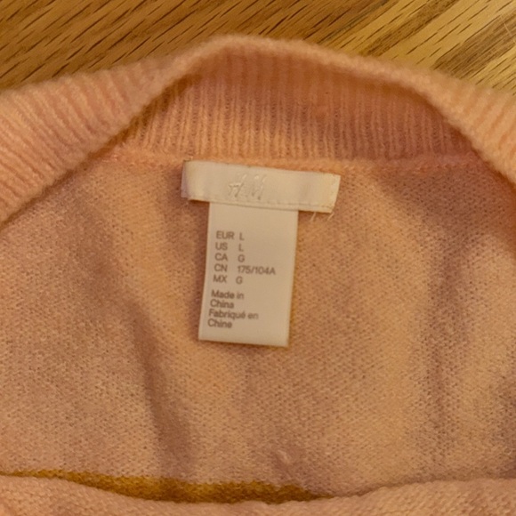 H&M Colorblock Pastel Striped Crewneck Sweater - Picture 3 of 8